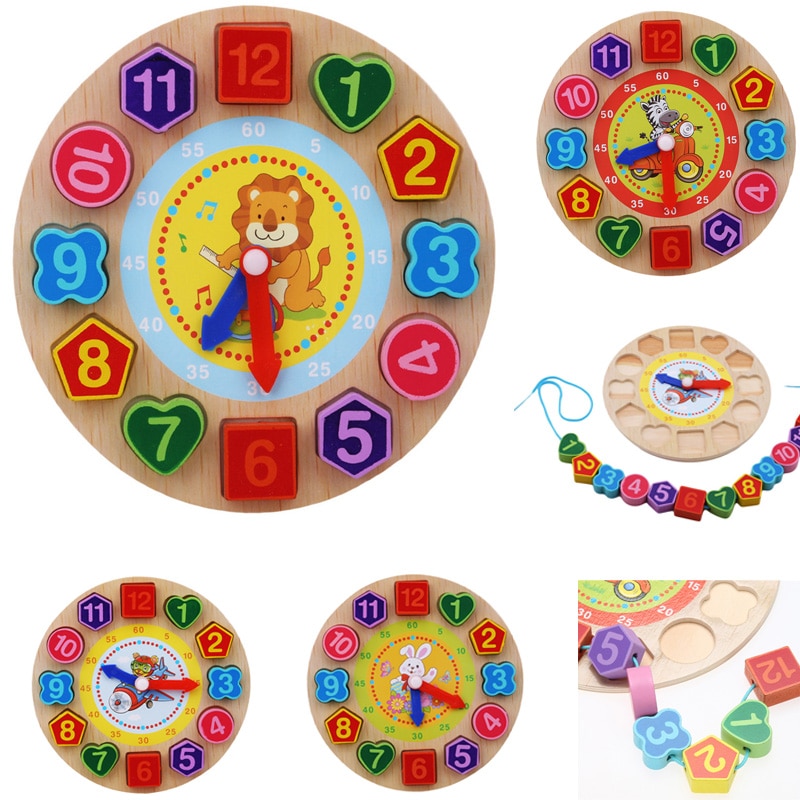 Learning Clock Kids Wooden Toy